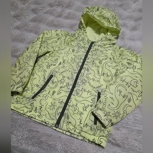 Cat & Jack Kids Dinosaur Print Windbreaker Jacket - Pale Yellow